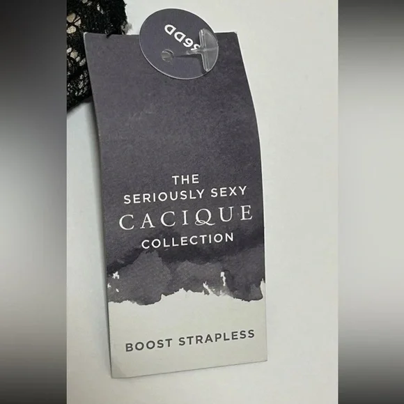 Cacique Black Lace Underwire Bra - Picture 2 of 6